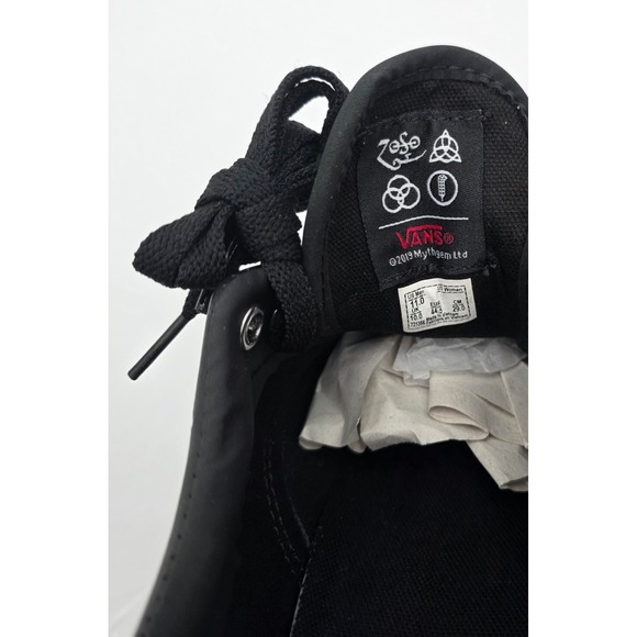 Vans Era Led Zeppelin 50th Anniversary Black Leather Sneakers Men's 11 RARE - Picture 10 of 14